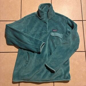 Patagonia Women's Large Re-Tool Green Snap-T Fleece Pullover
